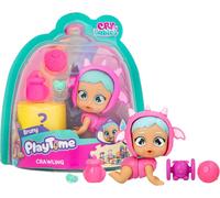Dda-Cry Babies Playtime Day Care Crawling Bruny, Mini Poupée Rampante, Avec 5+ Accessoires, Rampe Et Pleure De Vraies Larmes, Avec Un Révélation Magique, Jouet Cadeau Pour Enfants De 4 À 6 Ans