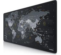 DDA-CSL Tapis de souris XXL Speed Gaming Titanwolf - Carte du monde - 900 x 400 mm - XXL - Grande taille - Améliore la précision et la vitesse