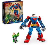 DDA-DC Le Robot de Superman Contre Lex Luthor - Jouet avec Super-Héros - Figurine en Action, 2 Minifigurines, Fusil à Tenons & Kryptonite - Cadeau Collector pour Garçon ou Fille dès 6 Ans 76302