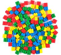 DDA-- Ensemble de Briques Classiques Classic Briks - Compatible avec Toutes Les Grandes Marques - 2 x 2 tenons - Bleu/Vert/Rouge/Jaune - 144 pièces