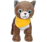 DDA-GIPSY Toys - Fun Kitties sonores Marron Foulard Jaune - Peluche pour Enfant - 071622