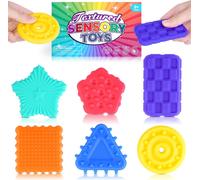 DDA-Jouets Sensoriels pour en-fants6 Pièces texturées en Pierre d'inquiétude Jouets sensoriels Anti-Stress en Pierre pour autistes Anti-Stress pour soulager l'anxiété