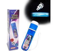 DDA-Lampe Torche et Projecteur Espace et Spatial avec 3 Disques 24 Images, Jouet Universum Projecteur Histoire pour 3 4 5 6 7 Ans, Cadeau Scientifique Éducatif pour Garçons et Filles
