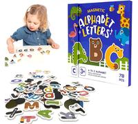 DDA-Lettre Magnetique Enfant, Lettres Magnetiques, 78 Alphabet Magnetique, Majuscule Minuscule pour Enfant Toys,Jeu éDucatif Dès 3 Ans