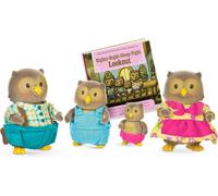 DDA-L'il Woodzeez \u2013 La Famille des Hiboux WhoosWhoo \u2013 Ensemble de Jeu Compret 4 Figurines d`Animaux et 1 Livre d`Histoire \u2013 Jouet pour Enfants de 3 Ans et Plus 6007M Multicolore