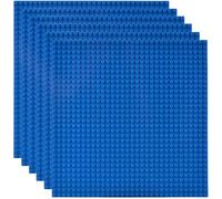 DDA-Lot de 6 Plaques de Bbase Classiques Bleue, Plaque de Construction Bleu, Classic Plaque 32x32 Bleu Claire, Plaque Bleu 25.5x25.5 CM, Compatible avec Les Plus Grandes Marques