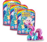 DDA-Magic PONYS - 3X Figurines de Poney avec Tatouages Magiques & Accessoires, 18x Poneys Magiques ¿¿ Collectionner, Figurines pour Enfants de Petit poneys