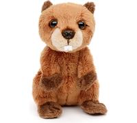 DDA-- Marmotte Plushie, Assis \u2013 12 cm (Hauteur) \u2013 Peluche Mankei, alpentier \u2013 Doudou