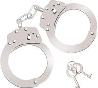 DDA-Menottes Professionnelles, Menottes en métal avec clés Enfants Toy Menottes de Métal Accessoire Menotté Pretend Jouer Props Costume Cosplay Hero Jeux