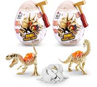 DDA-Mini Dino Fossil Find (2 Pack, T-Rex & Brontosaurus) by ZURU Boys 4-8 Dig and Discover, STEM, Excavate Prehistoric Fossils, Educational Toys, Great Science Kit Gift for Girls and Boy, Magma