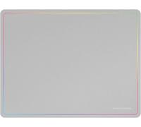 DDA-MMP124 Tapis de Souris de Jeu 360 x 260 mm, Bord Arc-en-Ciel, Base antidérapante en Caoutchouc Naturel, Surface nanotextile de Haute précision, Tapis de Souris Flexible, Blanc