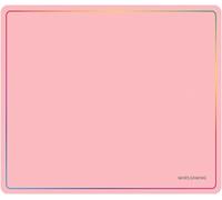 DDA-MMP124 Tapis de Souris de Jeu 360 x 260 mm, Bord Arc-en-Ciel, Base antidérapante en Caoutchouc Naturel, Surface nanotextile de Haute précision, Tapis de Souris Flexible, Rose