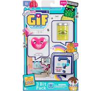DDA-Oh My Gif 3 Bit Toy Pack ¿ Puggo & Heartie Figurines animées à Collectionner avec Jouet mystère et GIF à télécharger