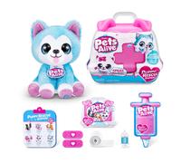DDA-Pets Alive Pet Shop Surprise Series 3 Puppy Rescue by ZURU, Wolf Dog, Nurture Play, Soft Toy Unboxing, Heal Adopt Interactive, Ultra Soft Plushies with Electronic Speak and Repeat (Wolf Dog)