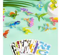 DDA-Puzzles de Dessin Animé 3D, 25 PCS Puzzles 3D Éducatifs, Puzzle d'animaux 3D, Dinosaures de Dessin Animé, Jouets Éducatifspuzzle 3D Enfant, 3D Puzzles, pour Educational Toys for Boys & Girls (B)