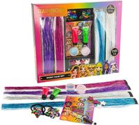 Dda-Rainbow High Shiny Hair Set, Extensions Cheveux Scintillantes Pour Enfants, Avec Pinces ¿¿ Cheveux, ¿¿Lastiques ¿¿ Paillettes R¿¿Versibles, Gel De Couleur, Applicateur -