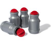 DDA-Rolly Toys 409389 RollyMilk Lot de 4 Pots à Lait pour Tracteur à pédales avec cavité de Transport (remplissables, avec Couvercle Amovible)