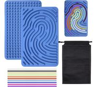 DDA-Sensory Activity Board Silicone Planche D'activité Sensorielle avec Travel Bag & 10 Strings Tactile Sensory Toys Design Double Face 2 en 1 pour Apaiser Stress Anxiété Autisme et Tdah(Vert)