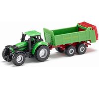 DDA-siku 1673, Tracteur Avec épandeur universel, Métal/Plastique, Vert, Hayon ouvrant