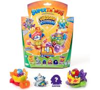 DDA-Superthings \u2013 Série Guardians of Kazoom, Pack de 4 Superthings (Comprend 3 Superthings et 1 Capitaine argenté) 6/6
