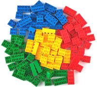 DDA-Toy Grands Blocs de Construction pour Enfants et Tout-Petits, compatibles avec Toutes Les Grandes Marques, Bleu, Vert, Rouge et Jaune, 108 pièces.