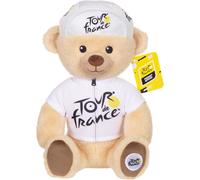 DDA-Toys \u2013 Peluche Ours « Maillot et Casquette Meilleur Jeune vainqueur Blanc » 24 cm \u2013 Peluche Officielle du Tour de France. Un Ours Qui célèbre Les futurs Champions !