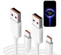 DDA-Turbo Charge Câble USB C 120W Max pour Xiaomi. Pack avec 2 câble USB 6A Turbo 120W Max pour Xiaomi. Câble USB C Hyper Charge por Xiaomi, Redmi, Black Shark, Poco. Mi Turbo Charge 67w Max