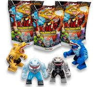 DDA-Wild Warriors, Jeux de Guerriers pour Enfants, Jeu en Sachets, Robot Toy Pack 3 Pièces, Cadeau Enfant Jouets Animaux, à partir de 3 Ans