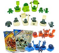 DDA-, Wild Warriors World Battle Pack, Pack 2 sachets de Jouets Guerriers avec Armes, catapulte et Autres Accessoires, Jeux pour Enfants +3 Ans - 20 Surprises, 2 tribus différentes