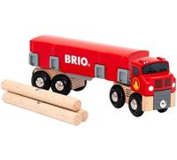 DDA-World - 33657 - Camion de Transport de Bois - Accessoire pour circuit de train en bois - Avec connexions aimantées - Jouet pour garçons et filles dès 3 ans