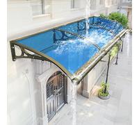 Ddasam Auvent Arqué en Appentis pour Porte et Fenêtre - Structure en Aluminium et Polycarbonate Durable - Crée Un Havre de Paix Protégé（100x290cm）