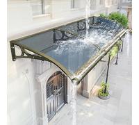 Ddasam Auvent Arqué en Appentis pour Porte et Fenêtre - Structure en Aluminium et Polycarbonate Durable - Crée Un Havre de Paix Protégé（100x160cm）