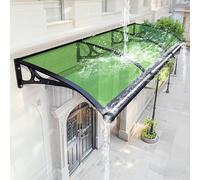 Ddasam Auvent Arqué en Appentis pour Porte et Fenêtre - Structure en Aluminium et Polycarbonate Durable - Crée Un Havre de Paix Protégé（60x140cm）