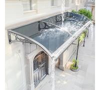 Ddasam Auvent Arqué en Appentis pour Porte et Fenêtre - Structure en Aluminium et Polycarbonate Durable - Crée Un Havre de Paix Protégé（60x80cm）