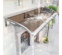 Ddasam Auvent Arqué en Appentis pour Porte et Fenêtre - Structure en Aluminium et Polycarbonate Durable - Crée Un Havre de Paix Protégé（100x200cm）