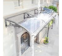 Ddasam Auvent Arqué en Appentis pour Porte et Fenêtre - Structure en Aluminium et Polycarbonate Durable - Crée Un Havre de Paix Protégé（120x130cm）
