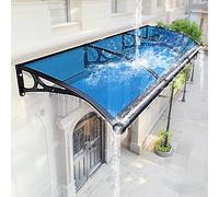 Ddasam Auvent Arqué en Appentis pour Porte et Fenêtre - Structure en Aluminium et Polycarbonate Durable - Crée Un Havre de Paix Protégé（120x90cm）