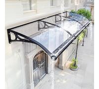 Ddasam Auvent Arqué en Appentis pour Porte et Fenêtre - Structure en Aluminium et Polycarbonate Durable - Crée Un Havre de Paix Protégé（120x230cm）
