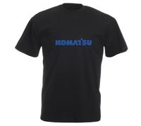 ddAWESDXZ Komatsu T-Shirt Bulldozer Digger Enthusiast Various Sizes & Colours Black XL