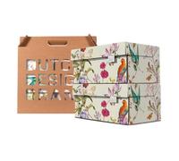 DDB Dutch Design Brand Boîte de Rangement Medium avec Couvercle - 2 Boîtes de Rangement - Carton Recyclable Certifié FSC (Taille : 33,2 x 24,2 x 16,5 cm) - Impression : Conte de Fées (Fairytale)