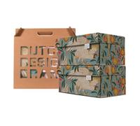 DDB Dutch Design Brand Boîte de Rangement Medium avec Couvercle - 2 Boîtes de Rangement - Carton Recyclable Certifié FSC (Taille : 33,2 x 24,2 x 16,5 cm) - Impression : Cockatoo