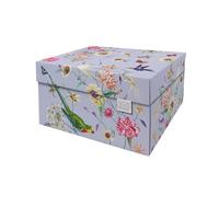 DDB Dutch Design Brand Boîtes de rangement décoratives avec couvercle - Dimensions : 38,9 x 31,8 x 21,1 cm - Carton recyclable certifié FSC (Motif : Ciel lavande)