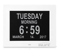 Gadget GENERIQUE DDC - 8009 Horloge Jour Calendrier Numérique Inlife avec Perte de Mémoire avec Ecran