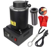 DDCHH Four de Fusion, Four de Fusion de fonderie électrique cuivre Argent Or Or avec Trou émettant de la Chaleur pour Le Traitement des Bijoux Prise UE Durable,3KG