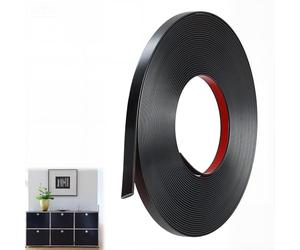 ddckj 7M Moulure Adhesive Noir Mat Baguette de Finition Pvc Moulure Flexible Convient à Cadres de Miroirs, Fenêtres, Murs, Sols, Armoires, Plafonds, Bords de Carreaux