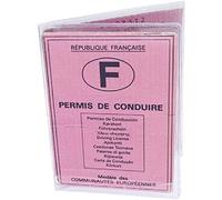 DDCT Etui permis de Conduire Cristal Transparent Fabrication Française Porte Papier Voiture