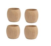 4 Ronds de serviette en bois personnalisable à décorer D 5 cm x 4 cm BOIS NATUREL