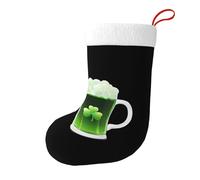 DDCXZPP Chaussettes décoratives de Noël en forme de trèfle vert pour cérémonies annuelles, festivals et fêtes