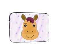 DDCXZPP Housse de protection pour ordinateur portable de 10 pouces - Motif tête de cheval de dessin animé - Pour homme et femme - Pour voyage d'affaires, bureau et usage quotidien