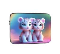 DDCXZPP Une paire de housses de protection pour ordinateur portable avec imprimé tigres - Housse résistante aux chocs pour ordinateur portable de 17" pour homme et femme, voyage d'affaires, bureau